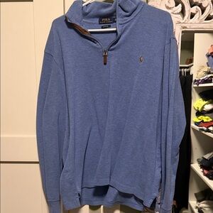 Polo by Ralph Lauren Light Blue Quarter-Zip Sweater